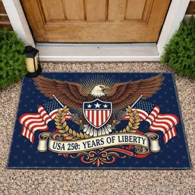 Bald Eagle American Flag 1776-2026 - USA 250th Anniversary Independence Day Patriotic Gift Doormat