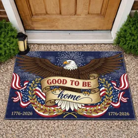 Bald Eagle American Flag 1776-2026 - USA 250th Anniversary Independence Day Freedom Doormat