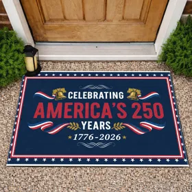 America 250th Liberty Bell Bunting 1776-2026 - Patriotic Anniversary for Veterans Doormat