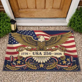 Bald Eagle American Flag 1776-2026 - USA 250th Anniversary Independence Day Gift for Veterans Doormat