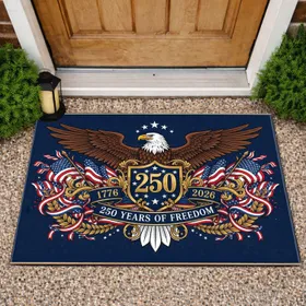 Bald Eagle American Flag 1776-2026 - USA 250th Anniversary Patriotic Gift for Dad Doormat