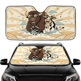 Buffalo Holstein Cow Aviator Sunglasses Road Trip Travel Gift Car Sunshade