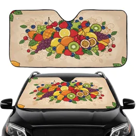 Vibrant Fresh Fruit Medley Strawberries Blueberries Grapes Lemons - Everyday Lifestyle Gift Car Sunshade