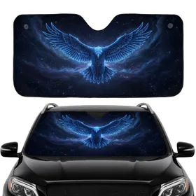 Majestic Blue Eagle Stars Constellations - Wildlife Lover Space Explorer Gift Car Sunshade