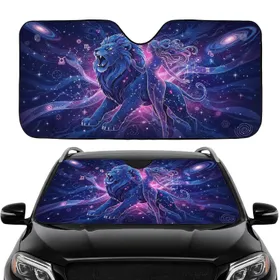 Celestial Lion Human Figure - Cosmic Space Lover Astrology Gift Car Sunshade