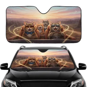 Cats Steering Wheel Sunglasses Adventure - Travel Essentials Gift Car Sunshade