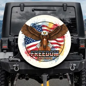 Bald Eagle American Flag Horse Freedom 1776-2026 - USA 250th Anniversary Independence Day Spare Tire Cover