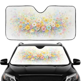 Daisy Flowers Sun-Drenched Field - Nature Lover Gift for Car Owners Car Sunshade