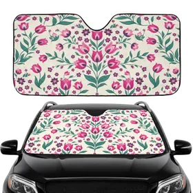 Tulip Blossom Star Flower Botanical Garden Foliage - Home Decor Gift for Botanical Lover Car Sunshade