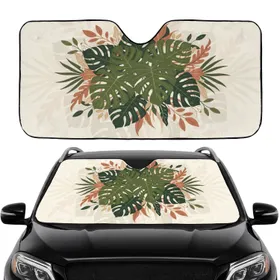 Tropical Leaves Monstera Philodendron - Home Decor Gift for Plant Lover Car Sunshade