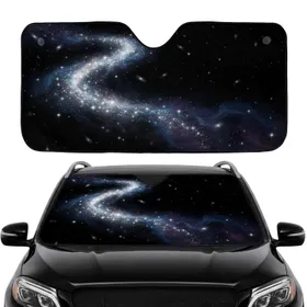Luminous Cosmic River Star Cluster Nebula Distant Galaxies - Astronomy Lover Gift Car Sunshade
