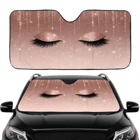 Glitter Eyelashes Drips Starbursts - Luxury Style Auto Accessory Car Sunshade