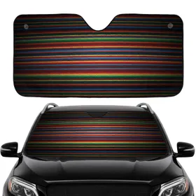 Woven Serape Striped Bands - Premium Car Interior Accent Car Sunshade