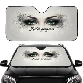 Alluring Emerald Eyes Smoky Eyeshadow Hello Gorgeous - Glamour Enthusiast Gift Car Sunshade