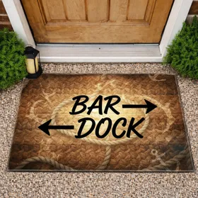 Bar Dock Arrow Nautical Ropes Anchors - Waterfront Tavern Decor Gift Doormat