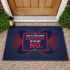 Say No Message Panel Stars - Freedom Resistance Activism Statement for Advocates Doormat
