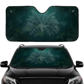Banana Leaves Tropical Foliage - Botanical Lover Car Decor Gift Car Sunshade