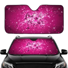 Sparkling Geometric Triangles Starbursts Particle Effects - Everyday Accessory Gift Car Sunshade