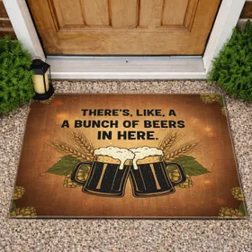 Funny Beer Mugs Hops Barley - Beer Lover Party Decor Gift for Dad Doormat