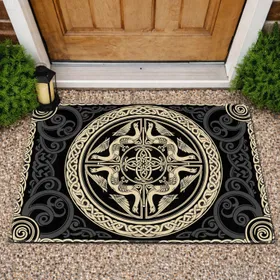 Celtic Knot Dragons Birds Home Decor Gift Doormat
