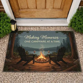 Making Memories Campfire Adirondack Chairs - Outdoor Living Decor Gift Doormat