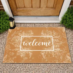 Earthy Welcome Botanical Leaves - Inviting Home Decor Gift Doormat