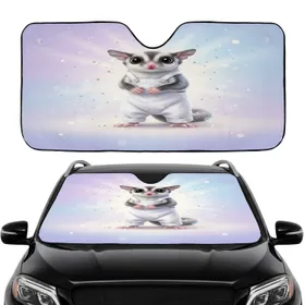 Realistic Sugar Glider Overalls - Car Decor Gift for Pet Owners Car Sunshade