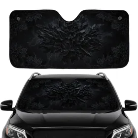 Cracked Obsidian Scales - Car Interior Decor Accessory for Auto Enthusiasts Car Sunshade