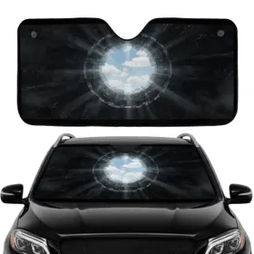 Imposing Circular Metallic Architectural Tunnel Sky Opening - Modern Car Decor Gift Car Sunshade