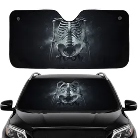 Anatomical Human Skeleton Torso - Car Interior Upgrade Gift for Science Lover Car Sunshade