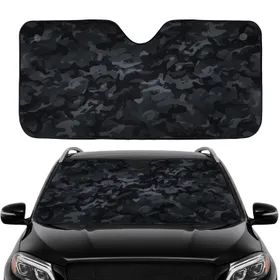 Tactical Interlocking Camouflage with Organic Shapes - Road Trip & Commute Accessory Car Sunshade
