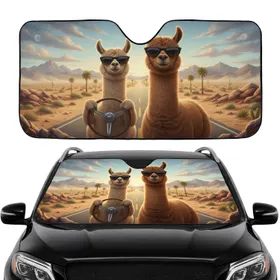 Alpacas Sunglasses Desert Road Trip - Travel Essentials Car Interior Upgrade Car Sunshade