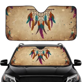 Hanging Feathers Dreamcatcher Beaded Charms - Road Trip Gift Car Sunshade