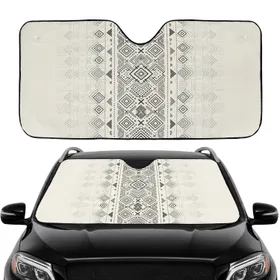 Tribal Aztec Geometric Diamond Chevron Lines - Auto Interior Decor Car Sunshade
