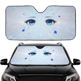 Luminous Anime Eyes Celestial Aura Stars Bubbles Light - Fantasy Lover Gift Car Sunshade