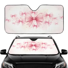Delicate Scattered Varied Size Bows - Car Interior Accessory - Gift for Bow Lover Car Sunshade