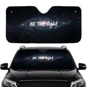 BE THE light Cosmic Space Ethereal Rays - Inspirational Motivation Gift Car Sunshade