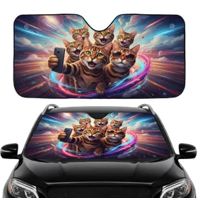 Bengal Cats Selfie Sunglasses Adventure - Travel Essentials Cat Lover Gift Car Sunshade