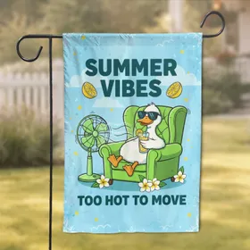 Duck Sunglasses Lemonade Armchair Summer Vibes - Leisure Home Decor Garden Flag