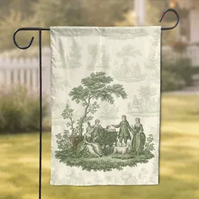 Rococo Pastoral Scene 18th Century Countryside Toile de Jouy - Home Decor Gift Garden Flag