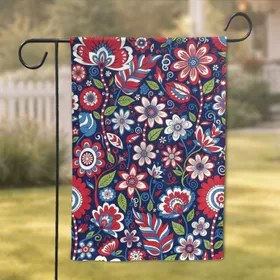 Vibrant Floral Arrangement with Trailing Vines - Home Decor Gift Garden Flag