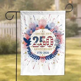 American 250th Anniversary Bald Eagle Liberty Bell - Independence Day Veterans Gift Garden Flag