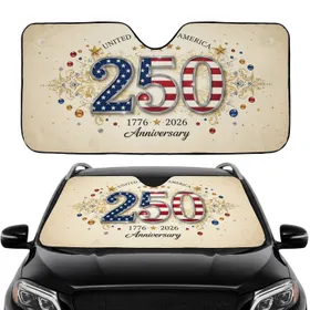 250 United States Anniversary 1776-2026 - Independence Day Car Interior Upgrade Car Sunshade