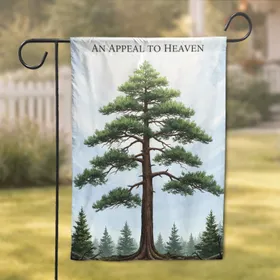 Stately Pine Tree Forest Clearing 'AN APPEAL TO HEAVEN' - Home Decor Garden Flag