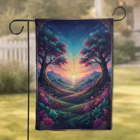 Mystical Valley Ancient Trees Fantasy Landscape - Fantasy Lover Home Decor Garden Flag