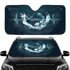 Fisherman Leaping Fish - Passionate Angler Travel Essential Commute Accessory Car Sunshade