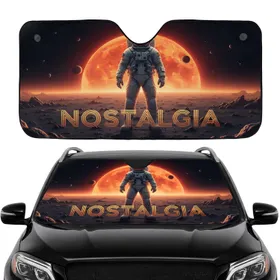 Astronaut Lunar Planet Nostalgia - Car Interior Upgrade for Space Lover Car Sunshade