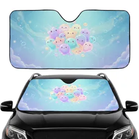 Translucent Jelly Ghost Star Blobs Aquatic Celestial Road Trip Gift Car Interior Upgrade Car Sunshade