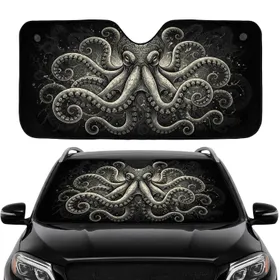 Kraken Octopus Abyssal Ruins Deep Sea - Vehicle Accessory Car Sunshade