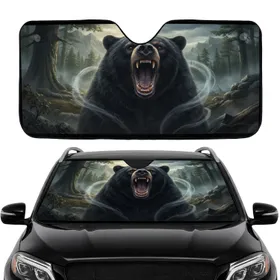 Primal Roaring Black Bear Wilderness - Car Interior Upgrade Car Sunshade